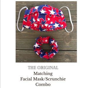 Homemade Cloth Face Mask / Scrunchie Combo